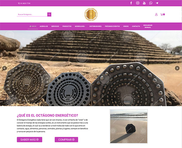 Website de Octagóno Energético in Guadalajara, Mexico