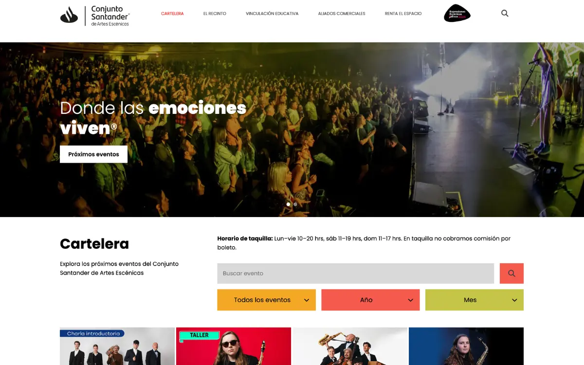 Conjunto Santander — Sitio web corporativo