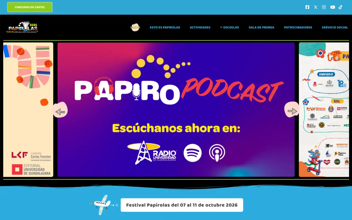 Festival Papirolas — Plataforma de registro